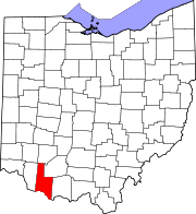 Brown County, Ohio locator map