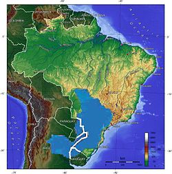 Guarani Aquifer map