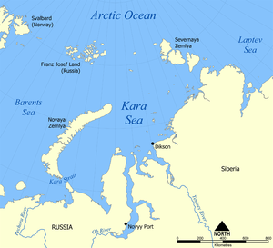 Kara Sea map