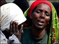 Burundi massacre, weeping women