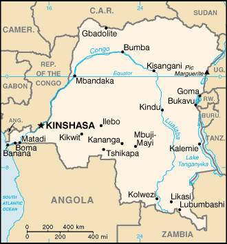 Democratic Republic of the Congo map