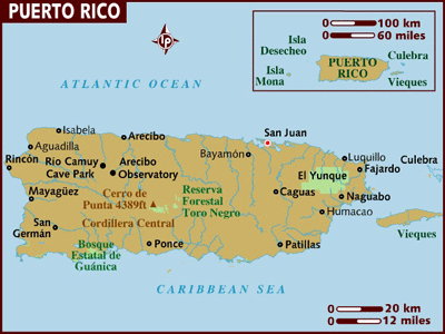 Puerto Rico map