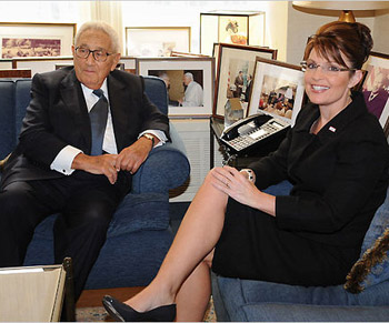 Henry Kissinger with Sarah Palin