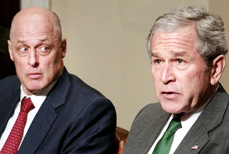 Henry Paulson with George W. Bush