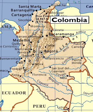 map of Colombia