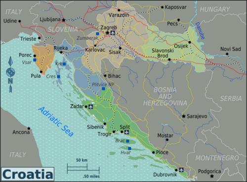 Croatia map