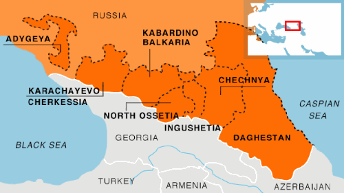 Kabardion-Balkariya locator map