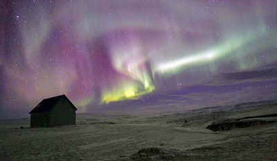 northern lights over Iceland