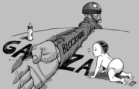 Gaza blockade cartoon