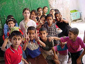 Palestinian children in Jenin