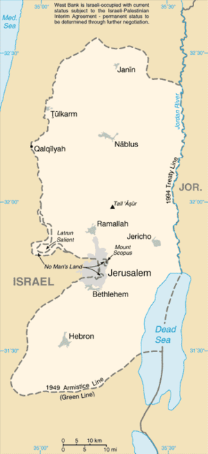 West Bank map